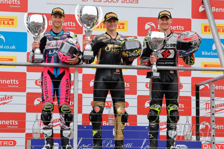 Brands Hatch Race 1 podium, vickers,kent, iddon, 2023